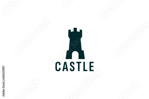 castle logo vector icon illustration