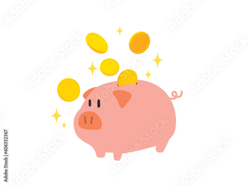 コインとブタの貯金箱