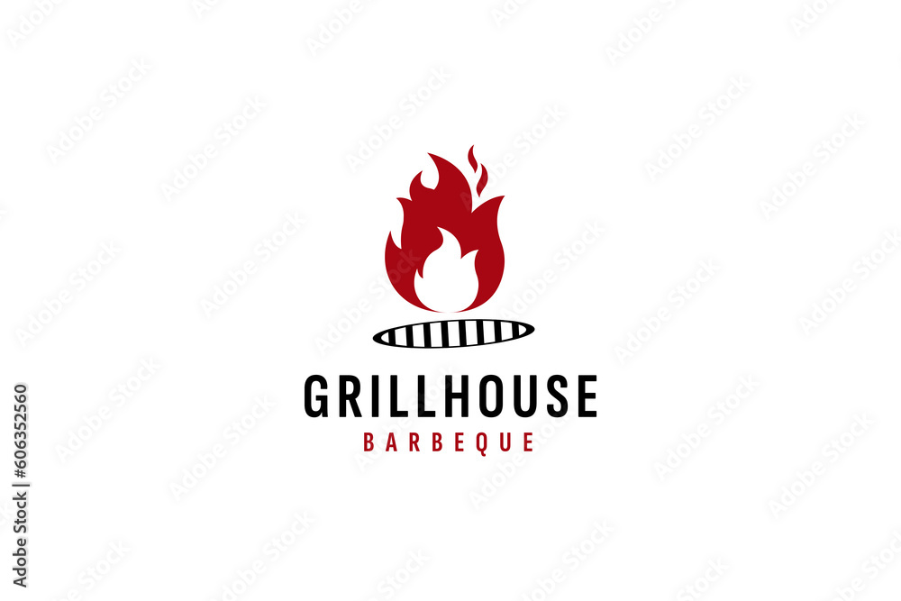 grill house logo vector icon illustration grill house logo vector icon illustration