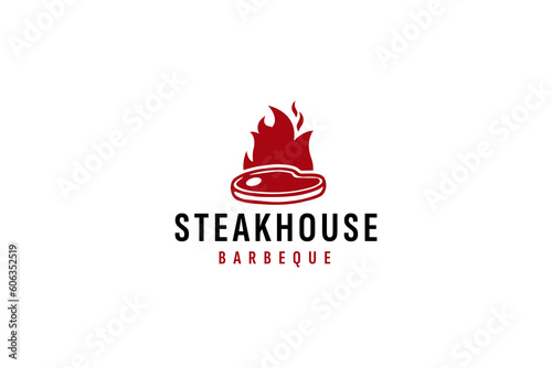 steak house logo vector icon illustration