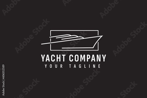 yacht logo vector icon illustration