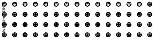 Set Of Emoticon Icons Isolated Silhouette Solid Icon With Symbol, Sign, Icon, Set, Vector, Emoticon, Face Infographic Simple Vector Illustration Logo