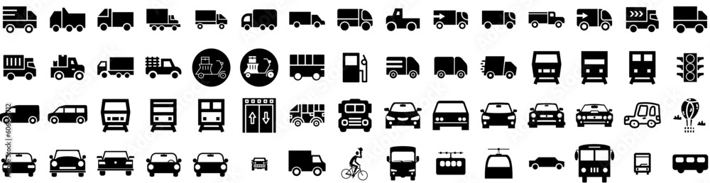 Set Of Transportation Icons Isolated Silhouette Solid Icon With Plane, Traffic, Truck, Ship, Cargo, Transport, Transportation Infographic Simple Vector Illustration Logo Set Of Transportation Icons Isolated Silhouette Solid Icon With Plane, Traffic, Truck, Ship, Cargo, Transport, Transportation Infographic Simple Vector Illustration Logo