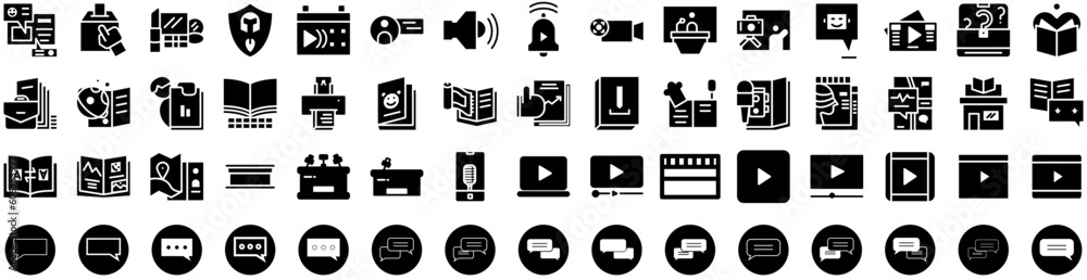 Set Of Media Icons Isolated Silhouette Solid Icon With Marketing, Social, Network, Media, Internet, Web, Business Infographic Simple Vector Illustration Logo Set Of Media Icons Isolated Silhouette Solid Icon With Marketing, Social, Network, Media, Internet, Web, Business Infographic Simple Vector Illustration Logo