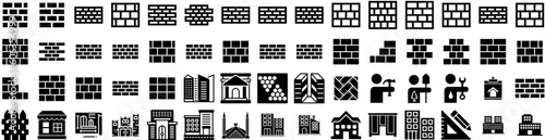 Set Of Architecture Icons Isolated Silhouette Solid Icon With Building, Structure, Background, Construction, Modern, Architecture, Design Infographic Simple Vector Illustration Logo
