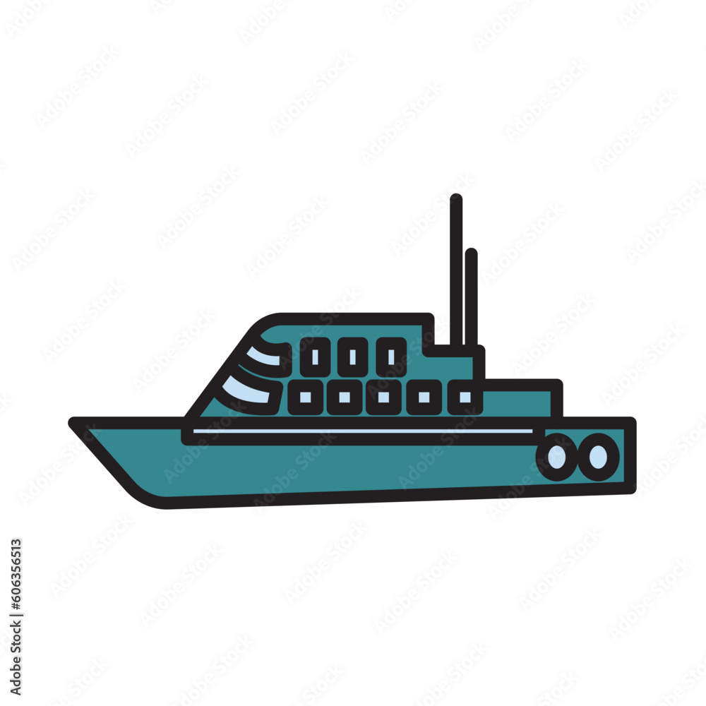 Filled Line YACHT design vector icon design vector line icon svg Filled Line YACHT design vector icon design vector line icon svg