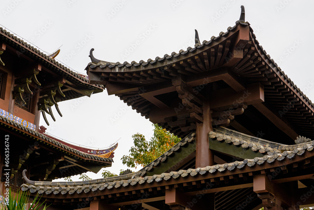 Ancient buildings of luxurious ancient Chinese traditional royal gardens