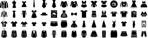Set Of Dress Icons Isolated Silhouette Solid Icon With Style  Female  Clothes  Dress  Woman  Fashion  Girl Infographic Simple Vector Illustration Logo