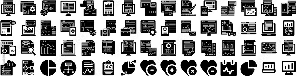Set Of Infographic Icons Isolated Silhouette Solid Icon With Template, Vector, Presentation, Option, Chart, Business, Step Infographic Simple Vector Illustration Logo Set Of Infographic Icons Isolated Silhouette Solid Icon With Template, Vector, Presentation, Option, Chart, Business, Step Infographic Simple Vector Illustration Logo