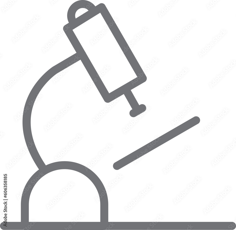 illustration of a microscope black lines Transparent illustration of a microscope black lines Transparent