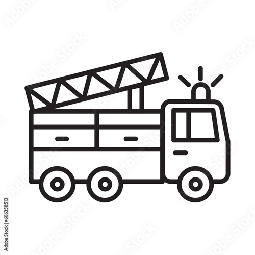 FIRE TRUCKS design vector icon design vector line icon svg