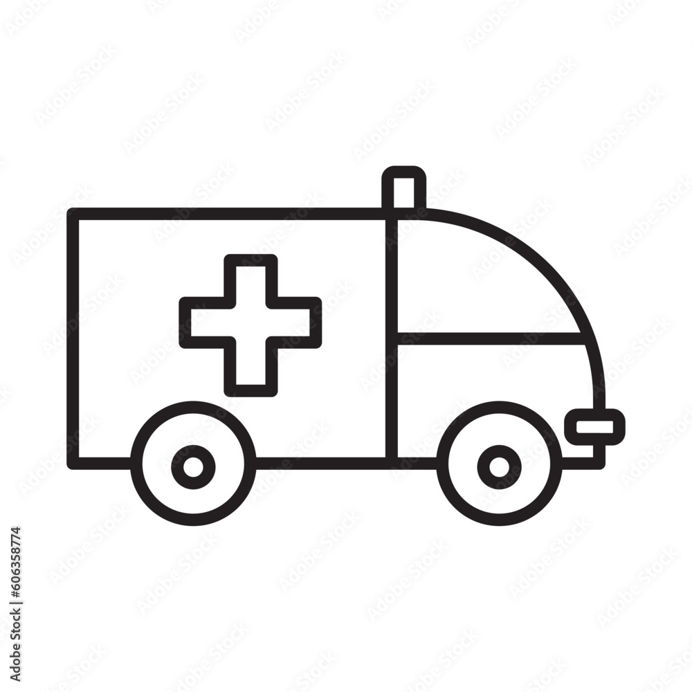 AMBULANCE design vector icon design vector line icon svg AMBULANCE design vector icon design vector line icon svg