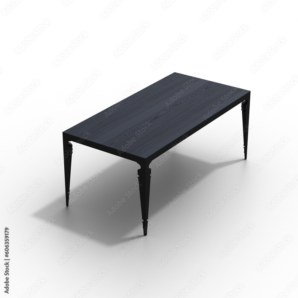 Foto diner table isolated on transparent background, 3D illustration, cg render