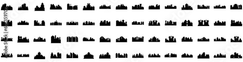 Set Of Urban Icons Isolated Silhouette Solid Icon With Grunge, Poster, Background, Modern, Urban, Art, Abstract Infographic Simple Vector Illustration Logo