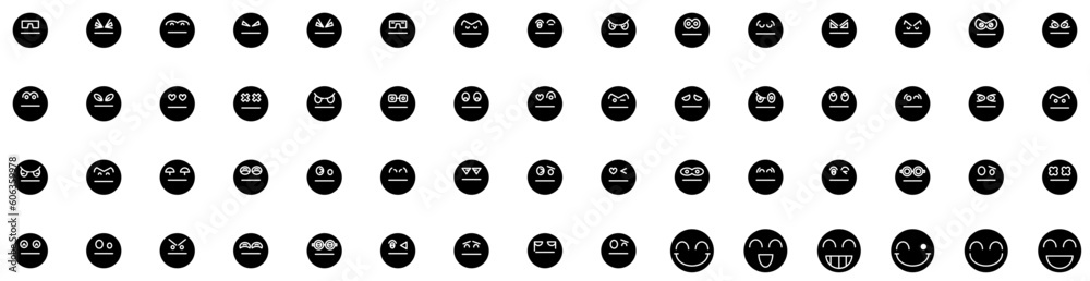 Set Of Emoji Icons Isolated Silhouette Solid Icon With Symbol, Isolated, Emoticon, Icon, Sign, Face, Vector Infographic Simple Vector Illustration Logo Set Of Emoji Icons Isolated Silhouette Solid Icon With Symbol, Isolated, Emoticon, Icon, Sign, Face, Vector Infographic Simple Vector Illustration Logo