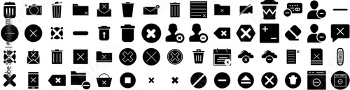 Set Of Remove Icons Isolated Silhouette Solid Icon With Beauty, Cosmetology, Hygiene, Woman, Female, Laser, Treatment Infographic Simple Vector Illustration Logo