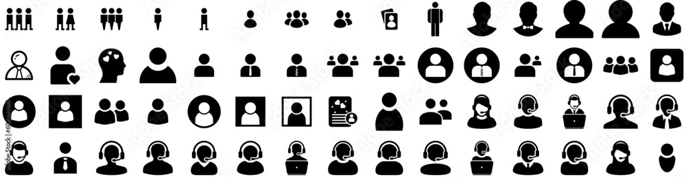 Set Of Person Icons Isolated Silhouette Solid Icon With Team, Office, Business, Group, Person, Female, People Infographic Simple Vector Illustration Logo Set Of Person Icons Isolated Silhouette Solid Icon With Team, Office, Business, Group, Person, Female, People Infographic Simple Vector Illustration Logo
