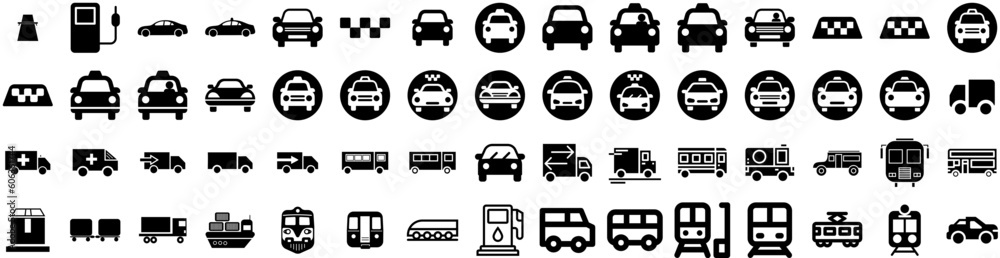 Set Of Transport Icons Isolated Silhouette Solid Icon With Transportation, Plane, Truck, Cargo, Traffic, Transport, Ship Infographic Simple Vector Illustration Logo Set Of Transport Icons Isolated Silhouette Solid Icon With Transportation, Plane, Truck, Cargo, Traffic, Transport, Ship Infographic Simple Vector Illustration Logo