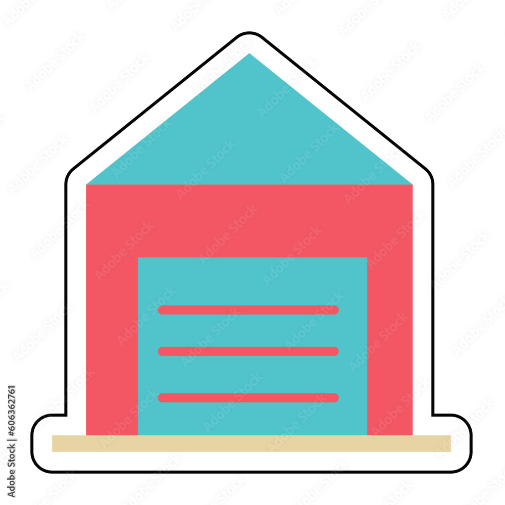 Sticker GARAGE design vector icon design vector line icon svg Sticker GARAGE design vector icon design vector line icon svg