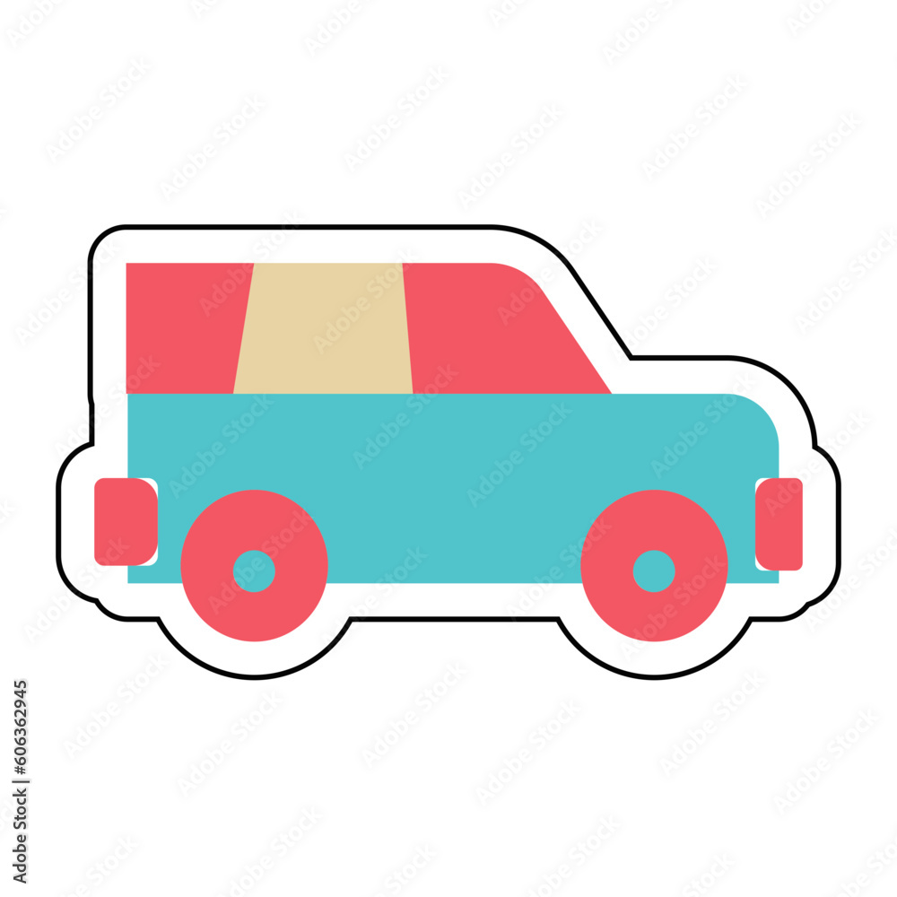 Sticker SUV design vector icon design vector line icon svg Sticker SUV design vector icon design vector line icon svg