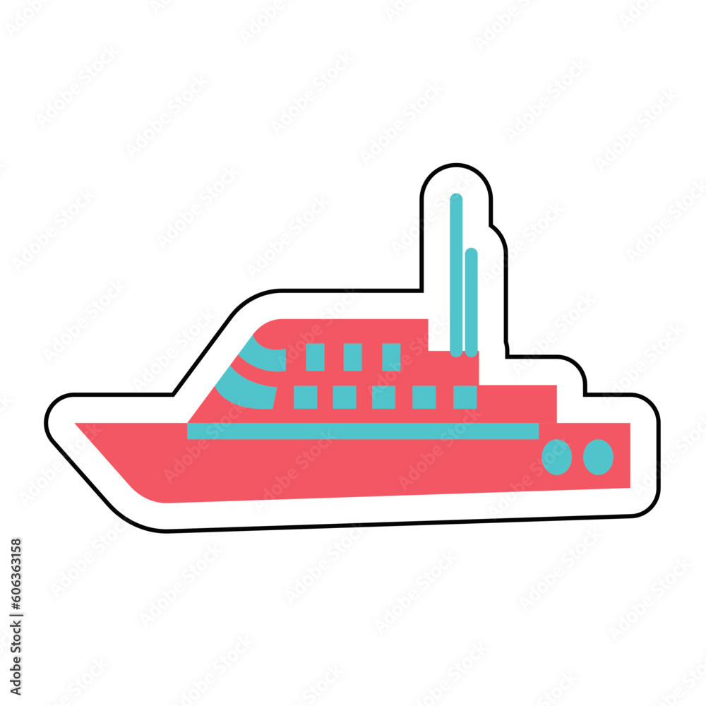 Sticker YACHT design vector icon design vector line icon svg Sticker YACHT design vector icon design vector line icon svg