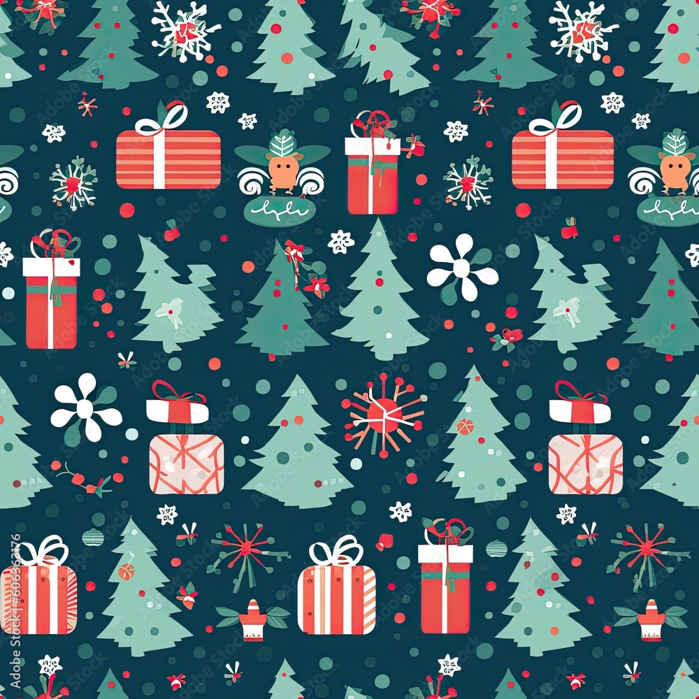 christmas pattern seamless background for textiles, fabrics, covers, wallpapers, print, gift wrapping and scrapbooking 