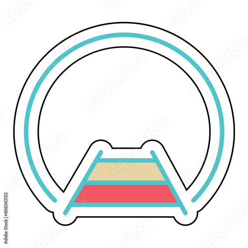 Sticker TUNEL RAILWAY design vector icon design vector line icon svg