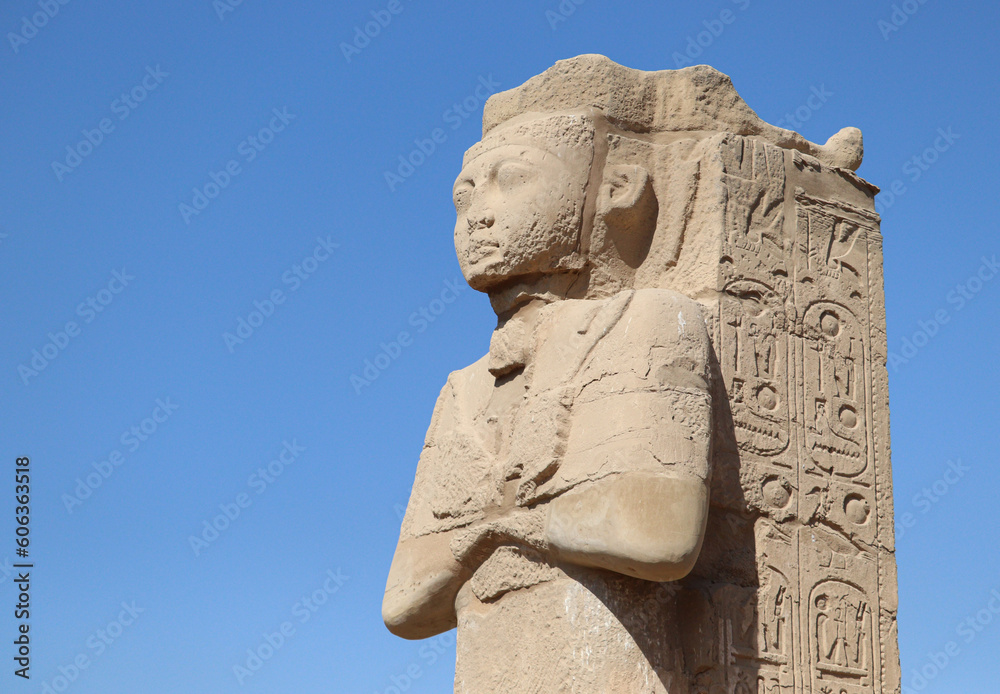 Ancient egyptian statue at Karnak temple, Luxor, Egypt