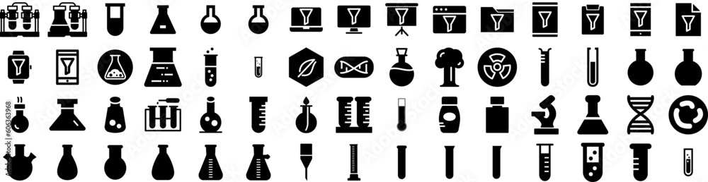 Set Of Experiment Icons Isolated Silhouette Solid Icon With Business, Review, Rating, Customer, Experience, Survey, Feedback Infographic Simple Vector Illustration Logo Set Of Experiment Icons Isolated Silhouette Solid Icon With Business, Review, Rating, Customer, Experience, Survey, Feedback Infographic Simple Vector Illustration Logo