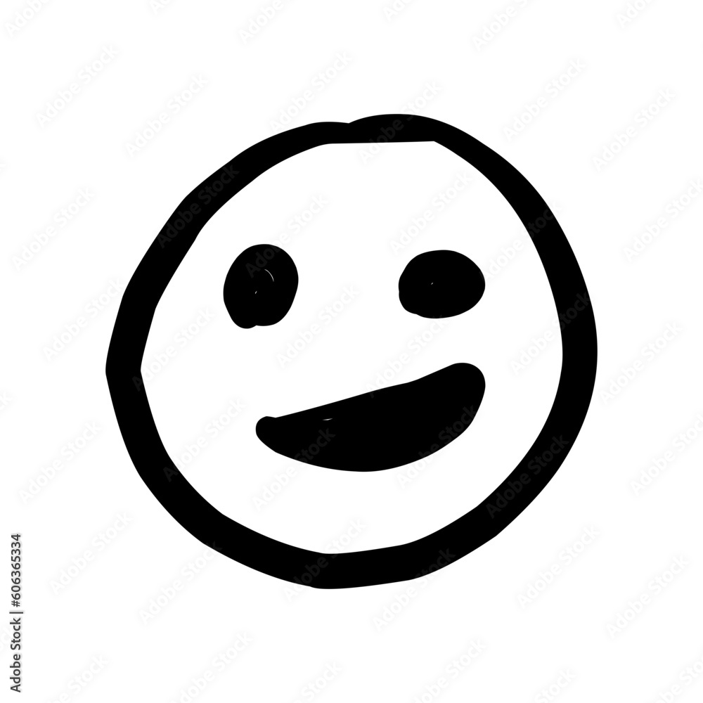 Hand Drawn Emoji faces Icon. Emoticon Doodle ink brush icons of happy, excited, sad, loved, angry face vector illustration. Hand Drawn Emoji faces Icon. Emoticon Doodle ink brush icons of happy, excited, sad, loved, angry face vector illustration.