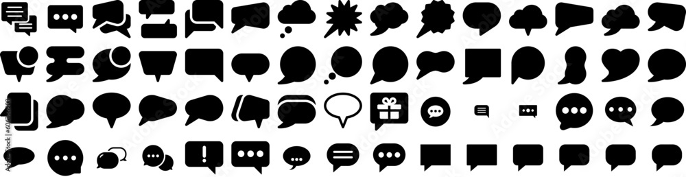 Set Of Bubble Icons Isolated Silhouette Solid Icon With White, Illustration, Speech, Communication, Message, Set, Bubble Infographic Simple Vector Illustration Logo Set Of Bubble Icons Isolated Silhouette Solid Icon With White, Illustration, Speech, Communication, Message, Set, Bubble Infographic Simple Vector Illustration Logo