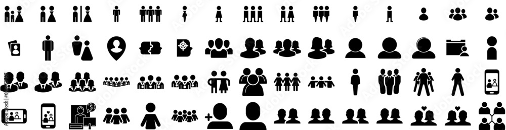 Set Of People Icons Isolated Silhouette Solid Icon With Business, Office, People, Person, Female, Group, Team Infographic Simple Vector Illustration Logo Set Of People Icons Isolated Silhouette Solid Icon With Business, Office, People, Person, Female, Group, Team Infographic Simple Vector Illustration Logo