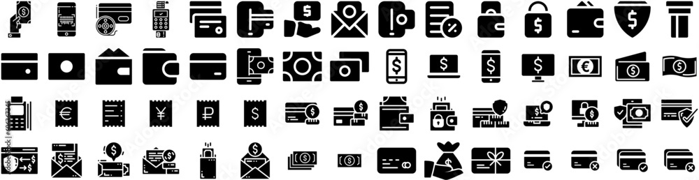 Set Of Payment Icons Isolated Silhouette Solid Icon With Mobile, Finance, Phone, Smartphone, Business, Payment, Money Infographic Simple Vector Illustration Logo Set Of Payment Icons Isolated Silhouette Solid Icon With Mobile, Finance, Phone, Smartphone, Business, Payment, Money Infographic Simple Vector Illustration Logo