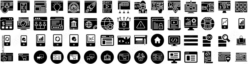 Set Of Website Icons Isolated Silhouette Solid Icon With Illustration, Web, Network, Internet, Website, Vector, Site Infographic Simple Vector Illustration Logo Set Of Website Icons Isolated Silhouette Solid Icon With Illustration, Web, Network, Internet, Website, Vector, Site Infographic Simple Vector Illustration Logo