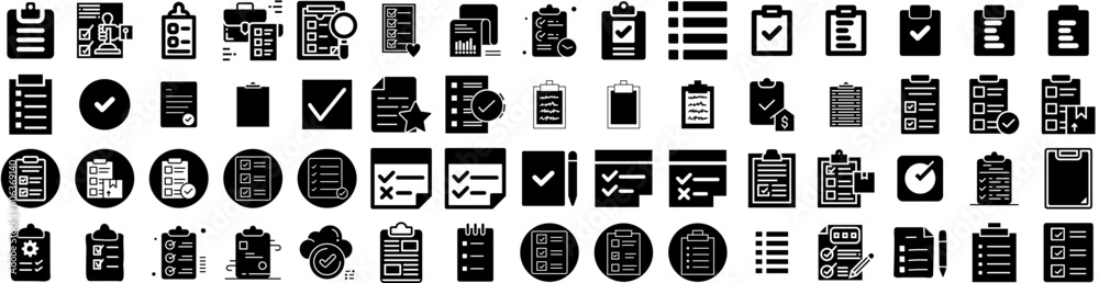 Set Of Checklist Icons Isolated Silhouette Solid Icon With Icon, Mark, Business, List, Tick, Check, Checklist Infographic Simple Vector Illustration Logo Set Of Checklist Icons Isolated Silhouette Solid Icon With Icon, Mark, Business, List, Tick, Check, Checklist Infographic Simple Vector Illustration Logo