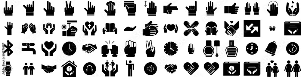 Set Of Hands Icons Isolated Silhouette Solid Icon With Touch, Business, Hand, Hold, Isolated, Woman, White Infographic Simple Vector Illustration Logo Set Of Hands Icons Isolated Silhouette Solid Icon With Touch, Business, Hand, Hold, Isolated, Woman, White Infographic Simple Vector Illustration Logo