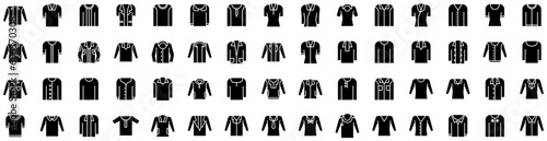 Set Of Garment Icons Isolated Silhouette Solid Icon With Fashion  Wear  Textile  Clothing  Fabric  Clothes  Garment Infographic Simple Vector Illustration Logo