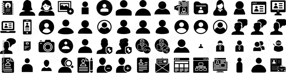 Set Of Profile Icons Isolated Silhouette Solid Icon With Vector, People, Face, Business, Social, Profile, Illustration Infographic Simple Vector Illustration Logo Set Of Profile Icons Isolated Silhouette Solid Icon With Vector, People, Face, Business, Social, Profile, Illustration Infographic Simple Vector Illustration Logo