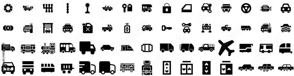 Set Of Transport Icons Isolated Silhouette Solid Icon With Plane, Transport, Truck, Ship, Transportation, Traffic, Cargo Infographic Simple Vector Illustration Logo Set Of Transport Icons Isolated Silhouette Solid Icon With Plane, Transport, Truck, Ship, Transportation, Traffic, Cargo Infographic Simple Vector Illustration Logo