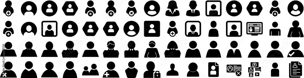 Set Of Profile Icons Isolated Silhouette Solid Icon With Illustration, Business, People, Face, Profile, Social, Vector Infographic Simple Vector Illustration Logo Set Of Profile Icons Isolated Silhouette Solid Icon With Illustration, Business, People, Face, Profile, Social, Vector Infographic Simple Vector Illustration Logo