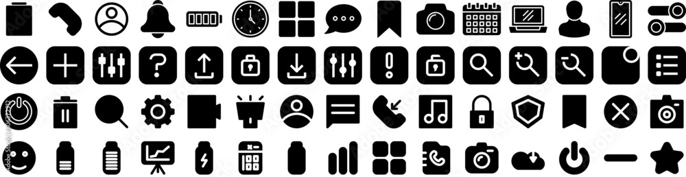 Set Of Interface Icons Isolated Silhouette Solid Icon With Frame, Screen, Digital, Vector, Template, Design, Interface Infographic Simple Vector Illustration Logo Set Of Interface Icons Isolated Silhouette Solid Icon With Frame, Screen, Digital, Vector, Template, Design, Interface Infographic Simple Vector Illustration Logo