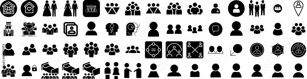 Set Of People Icons Isolated Silhouette Solid Icon With Office, Business, People, Female, Person, Team, Group Infographic Simple Vector Illustration Logo Set Of People Icons Isolated Silhouette Solid Icon With Office, Business, People, Female, Person, Team, Group Infographic Simple Vector Illustration Logo
