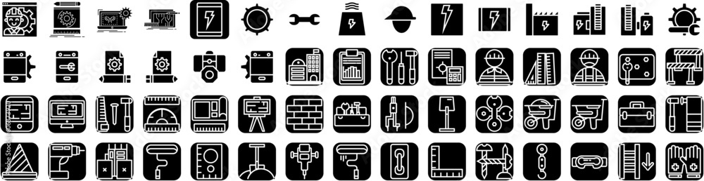 Set Of Engineering Icons Isolated Silhouette Solid Icon With Industry, Design, Technology, Engineer, Industrial, Work, Engineering Infographic Simple Vector Illustration Logo Set Of Engineering Icons Isolated Silhouette Solid Icon With Industry, Design, Technology, Engineer, Industrial, Work, Engineering Infographic Simple Vector Illustration Logo