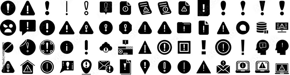 Set Of Exclamation Icons Isolated Silhouette Solid Icon With Danger, Sign, Icon, Mark, Exclamation, Attention, Vector Infographic Simple Vector Illustration Logo Set Of Exclamation Icons Isolated Silhouette Solid Icon With Danger, Sign, Icon, Mark, Exclamation, Attention, Vector Infographic Simple Vector Illustration Logo