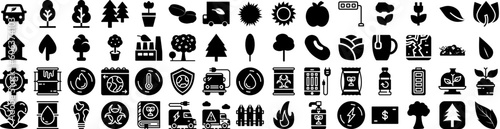 Set Of Green Icons Isolated Silhouette Solid Icon With Modern, Design, Wallpaper, Banner, Abstract, Background, Green Infographic Simple Vector Illustration Logo