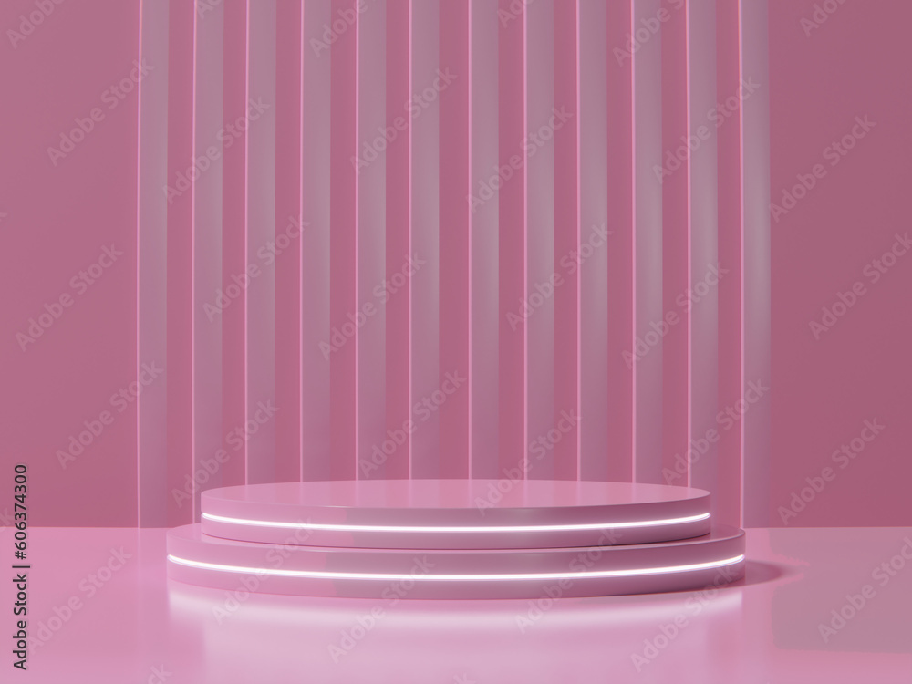 Premium Photo 3D Rendering of Podium Pink Premium Photo 3D Rendering of Podium Pink