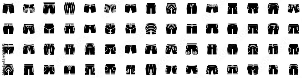 Set Of Pants Icons Isolated Silhouette Solid Icon With Wear, Pants, Trousers, Garment, Casual, Fashion, Clothing Infographic Simple Vector Illustration Logo Set Of Pants Icons Isolated Silhouette Solid Icon With Wear, Pants, Trousers, Garment, Casual, Fashion, Clothing Infographic Simple Vector Illustration Logo