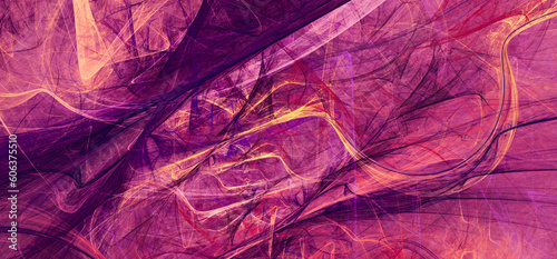 Abstract painting magenta background. Fractal artwork for creative graphic design