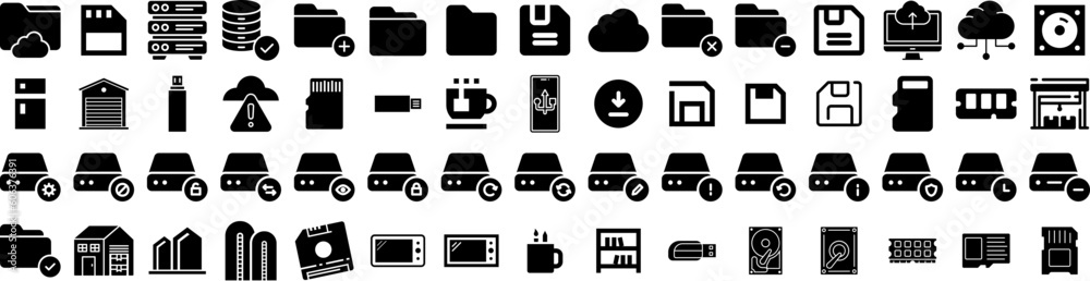 Set Of Storage Icons Isolated Silhouette Solid Icon With Industrial, System, Technology, Container, Unit, Storage, Business Infographic Simple Vector Illustration Logo Set Of Storage Icons Isolated Silhouette Solid Icon With Industrial, System, Technology, Container, Unit, Storage, Business Infographic Simple Vector Illustration Logo