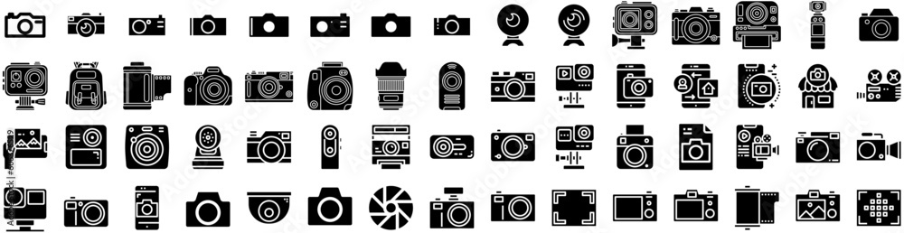 Set Of Camera Icons Isolated Silhouette Solid Icon With Photography, Photo, Camera, Digital, Equipment, Lens, Illustration Infographic Simple Vector Illustration Logo Set Of Camera Icons Isolated Silhouette Solid Icon With Photography, Photo, Camera, Digital, Equipment, Lens, Illustration Infographic Simple Vector Illustration Logo